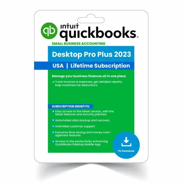 QuickBooks Desktop Pro 2023 – Lifetime No Subscription License Key – USA Version (1 User) for Windows