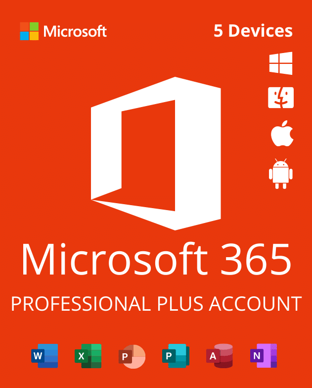 Microsoft OFFICE 365 PRO PLUS | 1 Year Subscription Account | 100GB STORAGE | 5 DEVICES  | PC/MAC/iOS/ANDROID Instant Download