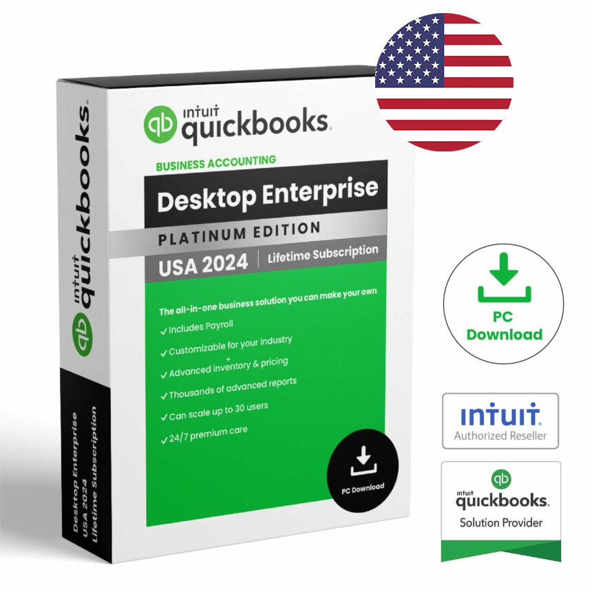 QuickBooks Desktop Enterprise 2024 (1user) Lifetime License